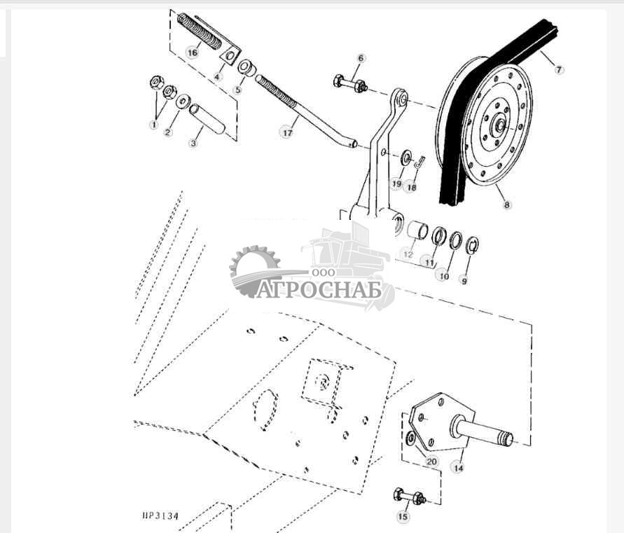 LOWER TAILINGS AUGER DRIVE TIGHTENER 